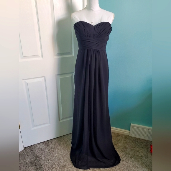 NWT Black Strapless Gown - Picture 1 of 4